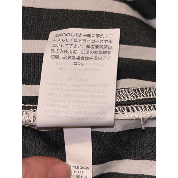 J Crew Preppy Academia Stripe  Off the Shoulder Bow Tie Long Sleeve Top - Picture 9 of 11